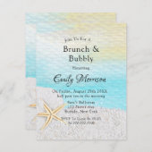 Invitation Plage balnéaire Brunch de sable blanc et bubbly (Devant / Derrière)