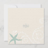Invitation Plage bleu gris Jade Dusky Fête des mariées (Dos)