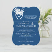Invitation Plage Blue Opulence Palm Tree Destination (Debout devant)
