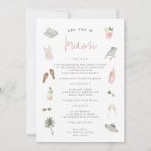 Invitation Plage Boho Bachelorette Week-end Itinéraire & (Dos)