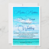Invitation Plage Bord de mer Côte Été Destination Mariage (Dos)