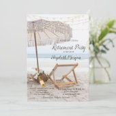 Invitation Plage Chaise Vin Parti Retraite (Debout devant)