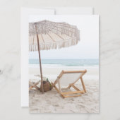 Invitation Plage Chaise Vin Parti Retraite (Dos)