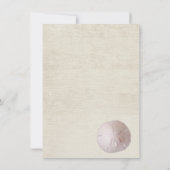 Invitation Plage chère et Fête des mariées bleu dentelle (Dos)