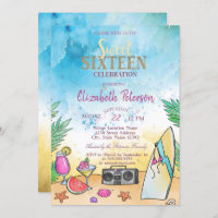 Plage Cocktail Fruits été Sweet 16 Party