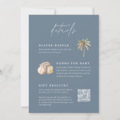 Invitation Plage côtière "Baby on board" Baby shower de surfe (Dos)