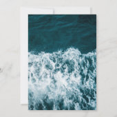 Invitation Plage côtière bleu marine classique Mariage Invita (Dos)