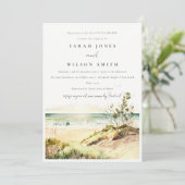 Invitation Plage côtière Dusky Plage Sun Seascape Couples Dou (Debout devant)