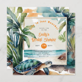 Invitation Plage Côtière Océan BABYSHOWER ANNIVERSAIRE MARIAG (Devant / Derrière)