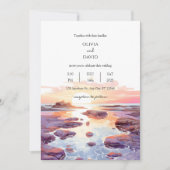 Invitation Plage côtière Sunset Tide Pools Mariage (Devant)