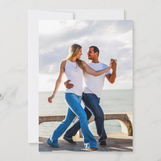 Invitation Plage côtière tropicale Destination Mariage (Dos)