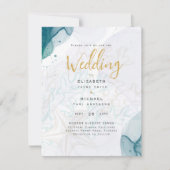 Invitation Plage côtière tropicale Destination Mariage (Devant)