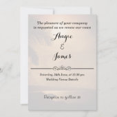 Invitation Plage coucher de soleil Mariage Vows Renouvellemen (Devant)