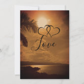 Invitation Plage coucher de soleil Mariage Vows Renouvellemen (Dos)