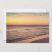 Invitation Plage, Coucher de soleil, Palmier, Ballons, Retrai (Dos)