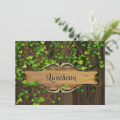 Invitation Plage couverte de lierre et palissandon en bois sc (Debout devant)