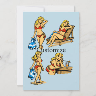 Invitation Plage de Bikini Temps Orage_Cove