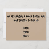 Invitation Plage de Blouberg Table Mountain Rochers Empilés (Dos)