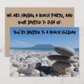 Invitation Plage de Blouberg Table Mountain Rochers Empilés (Devant / Derrière)