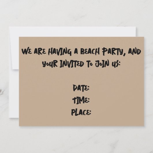 Invitation Plage de Blouberg Table Mountain Roches Empilées (Dos)