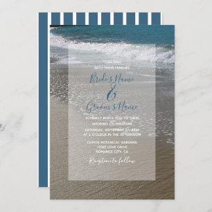 Invitation Plage de bord de mer et mariage de sable Invitatio