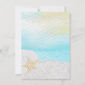 Invitation Plage de bord de mer Sable blanc Bridesmaitres Déj (Dos)