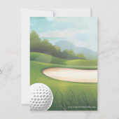 Invitation Plage de conduite Golf Anniversaire Fête Invitatio (Dos)