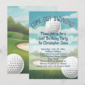 Invitation Plage de conduite Golf spécial événement ou fête d (Devant / Derrière)