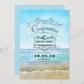 Invitation Plage de confirmation (Devant / Derrière)