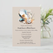 Invitation Plage de corail rose pâle (Debout devant)