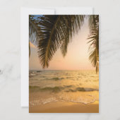 Invitation Plage de coucher de soleil, Palmier, Ballons, Retr (Dos)