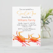 Invitation Plage de crabe Côtier Nautique Fruits de mer Bouil (Debout devant)