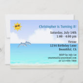 Invitation Plage de dauphins personnalisés mignonne Invitatio (Dos)