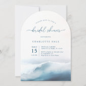 Invitation Plage de Fête des mariées océanique moderne (Devant)