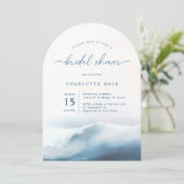 Invitation Plage de Fête des mariées océanique moderne (Debout devant)