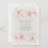 Invitation plage de fleurs roses (Devant)