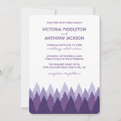 Invitation Plage de forêt violet Mariage de bois (Devant)