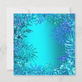 Invitation Plage de fougères tropicales Océan bleu turquoise  (Dos)