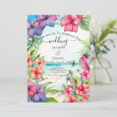 Invitation Plage de Hibiscus Tropical (Debout devant)