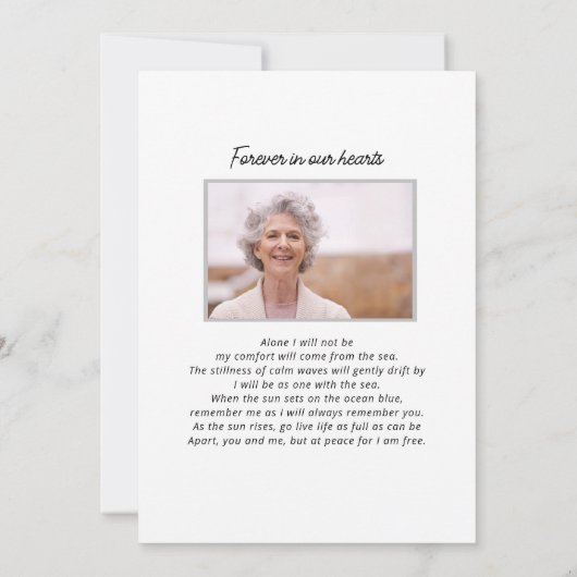 Invitation Plage de l'Océan Empreintes de Sable, Célébration  (Dos)