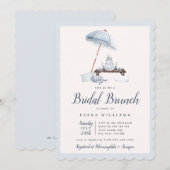 Invitation Plage de mer Bridal Brunch Douche  (Devant / Derrière)