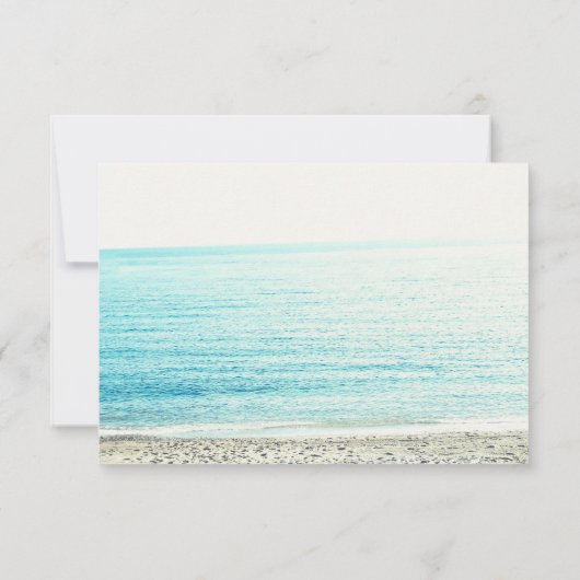 Invitation Plage de palmier d'or rose photo mariage RSVP (Dos)