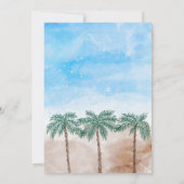 Invitation Plage de palmiers océan île tropicale (Dos)