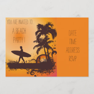 Invitation Plage de Retro Beach
