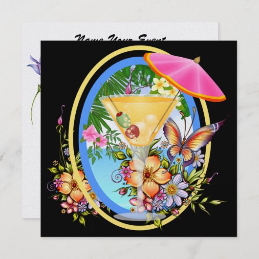 Invitation Plage de rêve (Devant / Derrière)