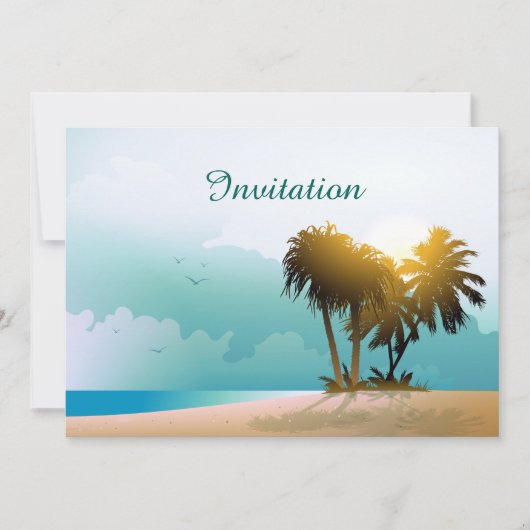 Invitation Plage de sable (Devant)