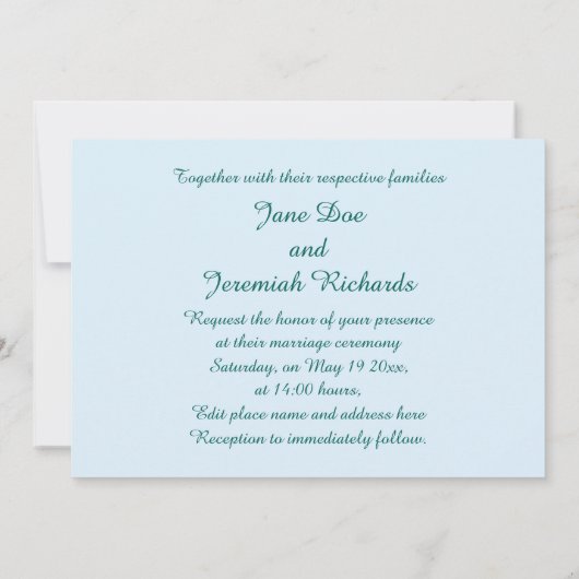 Invitation Plage de sable (Dos)