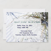 Invitation Plage de sable 2 encadrée (Devant)