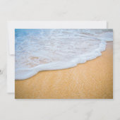 Invitation Plage de sable avec joyeux anniversaire de surf éc (Dos)