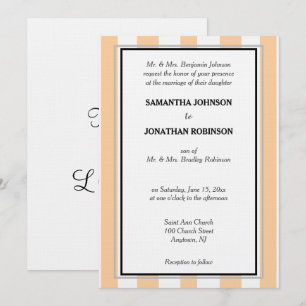 Invitation Plage de sable blanc rayures de cabane amour